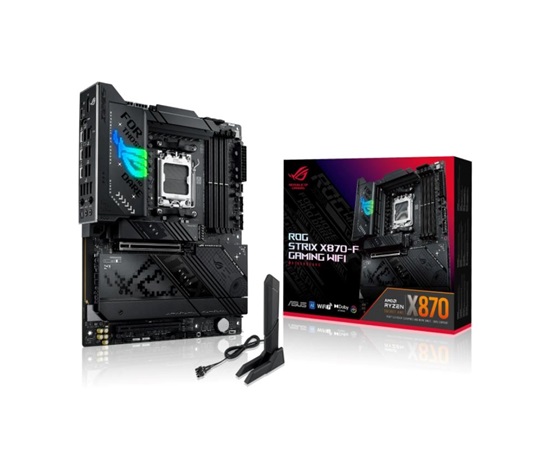 ASUS MB Sc AM5 ROG STRIX X870-F GAMING WIFI, AMD X870, 4xDDR5, 1xDP, 1xHDMI, 1xUSB4, WiFi