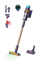 Dyson Gen5detect Absolute pruská modrá/měděná, tyčový vysavač, akumulátorový, 280 AW, HEPA filtr, LED displej