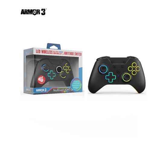 Hyperkin "NuRival" Wireless Hall Effect Stick Game Controller For N. Switch® OLED Model/N. Switch® (Black) - Armor3