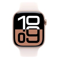 Apple Watch Series 10 GPS 46mm Rose Gold Aluminium Case with Light Blush Sport Band - S/M