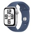 Apple Watch SE (2024) GPS 44mm Silver Aluminium Case with Denim Sport Band - S/M