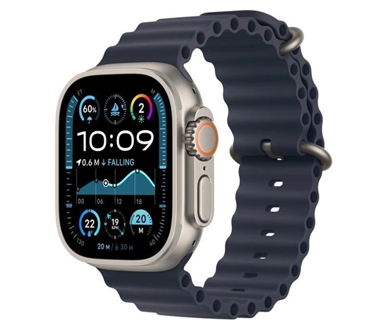 Apple Watch Ultra 2 (2024) GPS + Cellular 49mm Natural Titanium Case with Navy Ocean Band