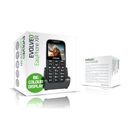 EVOLVEO EasyPhone XR, mobilní telefon pro seniory s nabíjecím stojánkem, černá