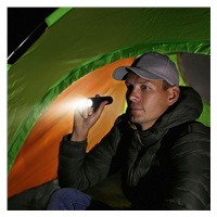 Solight LED nabíjecí kapesní svítilna, 120lm, Li-Ion, USB, hliník, černá