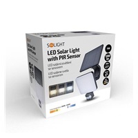 Solight LED solární osvětlení se senzorem, 11W, 1200lm, 3 CCT, Li-Ion, černá