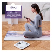 TrueLife FitShape S6 BT - Bioelektrická impedanční bluetooth váha - bílá