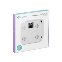 TrueLife FitShape S6 BT - Bioelektrická impedanční bluetooth váha - bílá
