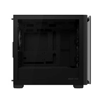 ASUS case A23 PLUS TG ARGB, Mini Tower, průhledná bočnice, 4x120mm ARGB Fan, černá