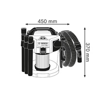 Bosch GAS 18V-10 L akumulátorový vysavač, 34,0 l/s, objem nádoby 10 l, Click & Clean