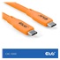 Club3D Kabel USB-C 4.0, 20Gbps, 4K60Hz, PD 240W, 2m, oranžová