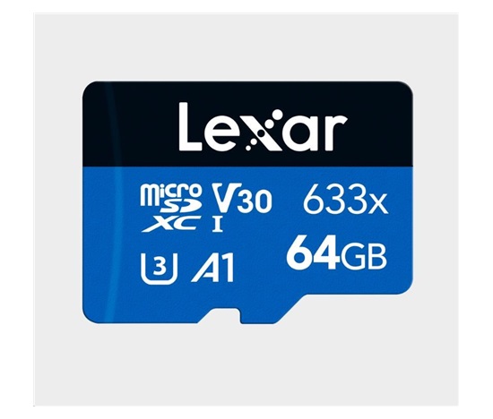 Lexar microSDXC 633x UHS-I/A1/U3/10 R95/no adap (V30) 64GB