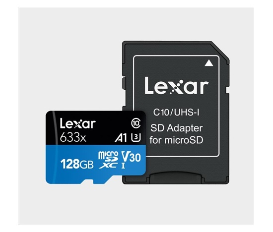 Lexar microSDXC 633x UHS-I/A1/U3/10 R95/W45MB (V30) 128GB
