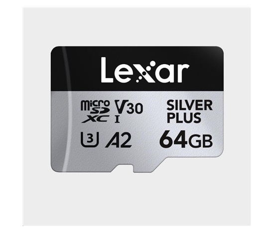 Lexar microSDXC Professional SILVER Plus UHS-I/U3/A2/4K R205/W100 (V30) 64GB