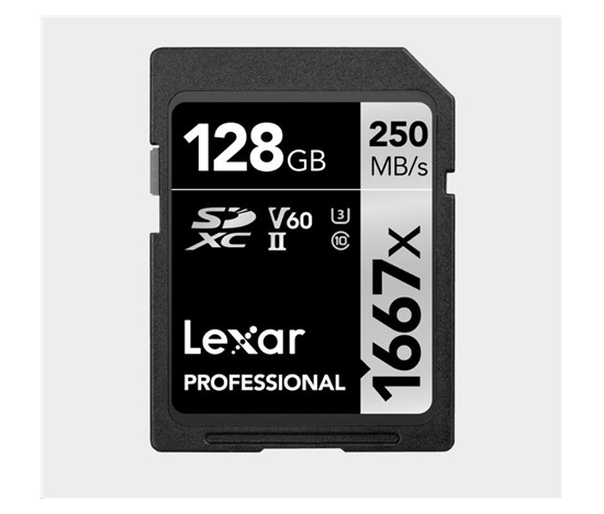 Lexar SDXC Pro 1667X UHS-II U3 R250/W120 (V60) 128G