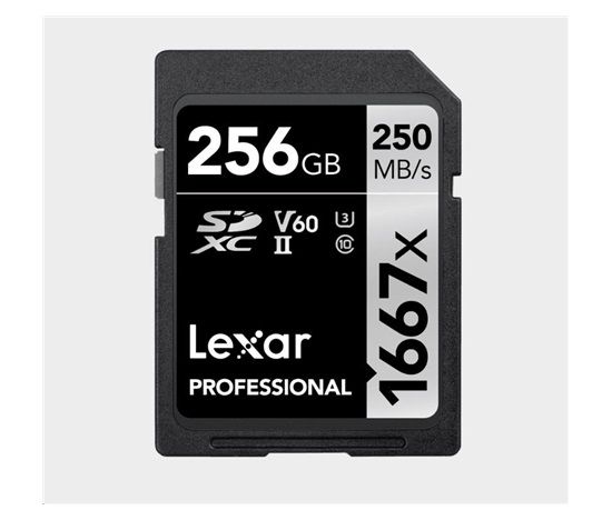 Lexar SDXC Pro 1667X UHS-II U3 R250/W120 (V60) 256G