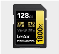 Lexar SDXC Pro 1800x U3 UHS-II R280/W210 (V60) 128GB
