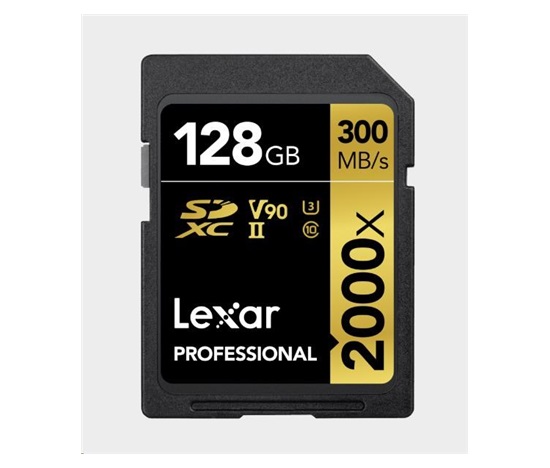 Lexar SDXC Pro 2000X UHS-II U3 R300/W260 (V90) 128GB