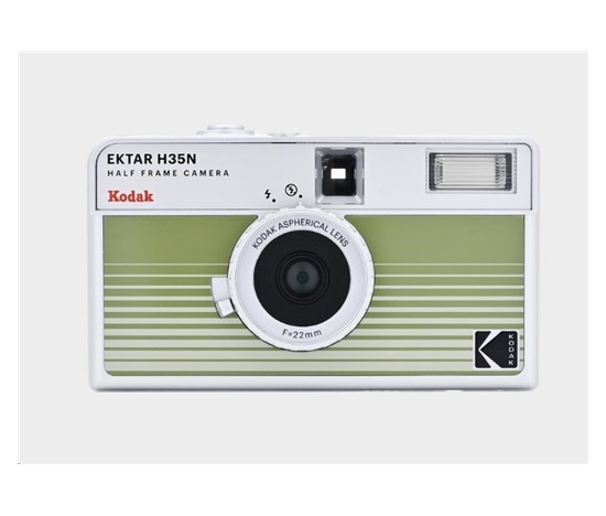 BAZAR - Kodak EKTAR H35N Camera Striped Green - Poškozený obal (Komplet)