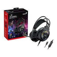 GENIUS sluchátka s mikrofonem GX GAMING HS-GX580U, USB, RGB, černá