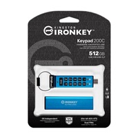 Kingston Flash Disk IronKey 512GB USB-C IronKey Keypad 200C, FIPS 140-3 Lvl 3 (Pending) AES-256
