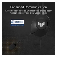 ASUS sluchátka TUF Gaming H1 GEN II, Drátový Herní Headset, černá