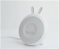 Rabbit & Friends Dětská lampička s budíkem | Bílá