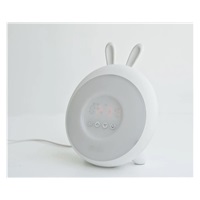 Rabbit & Friends Dětská lampička s budíkem | Bílá