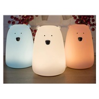 Rabbit & Friends Dotyková lampička medvídek s ovládáním | Bílá