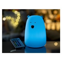 Rabbit & Friends Dotyková lampička medvídek s ovládáním | Modrá