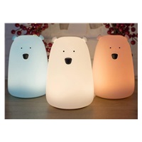 Rabbit & Friends Dotyková lampička medvídek s ovládáním | Modrá