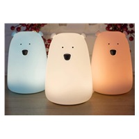 Rabbit & Friends Dotyková lampička medvídek s ovládáním | růžová