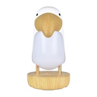 Rabbit & Friends Lampička ptáček s reproduktorem | Bílá