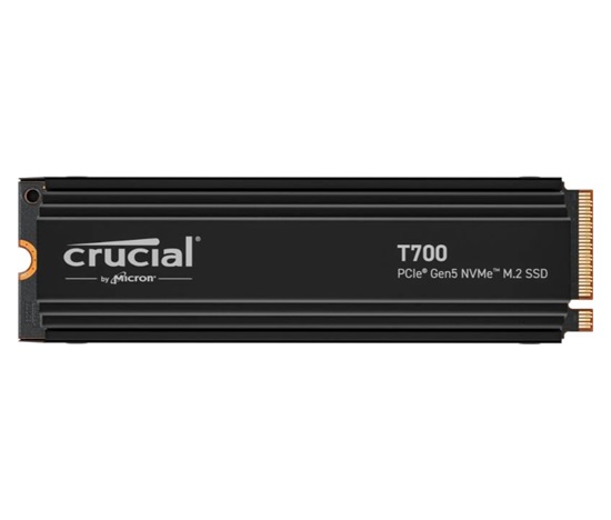 CRUCIAL SSD 4TB T700, M.2 2280, PCIe Gen5x4, R:12400/W:11800MB/s, Heatsink