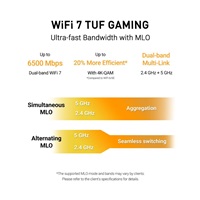 ASUS TUF-BE6500 (BE6500) WiFi 7 Extendable Gaming Router, 4x 2.5G, AiMesh