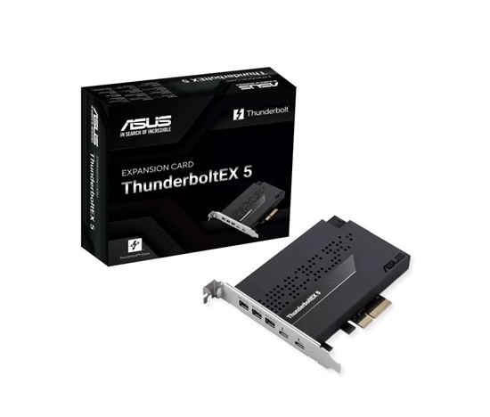 ASUS rozšiřující karta ThunderboltEX 5, PCIe 4.0x4, 2xThunderbolt 5, 3x Mini-DP