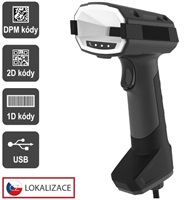 Virtuos CCD 2D DPM průmyslová čtečka HT-880DPM, USB, tmavě šedá