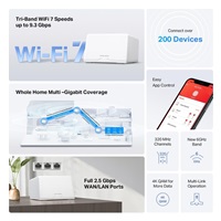 MERCUSYS Halo H47BE(2-pack) WiFi7 Mesh (BE9300,2,4GHz/5GHz/6GHz,3x2,5GbELAN/WAN)