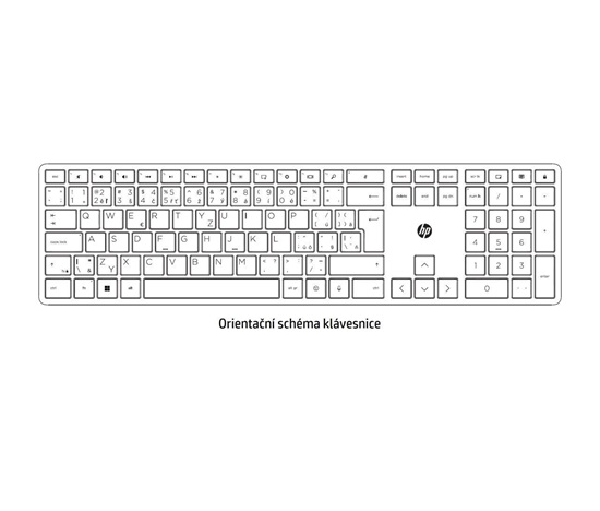 HP 720 Rechargeable wireless keyboard mouse - set dobíjecí bezdrátové myši a klávesnice