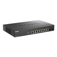 D-Link DMS-1250-10SP/E, 8x 2.5G BASE-T PoE, 2x 10G SFP+, 240W Smart Managed Switch