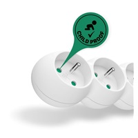 CONNECT IT prodlužovací kabel 230V, 6 zásuvek, 5m, s vypínačem, bílá