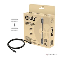 Club3D Kabel USB4 v2 Typ-C, 80Gbps, Certifikovaný kabel, 4K540Hz, 8K240Hz, 16K60Hz, PD 240W, 1,2m