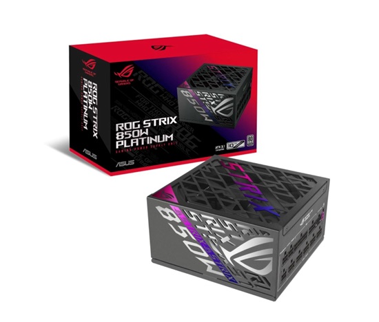 ASUS zdroj ROG STRIX 850W, 120mm, 80Plus Platinum, černá