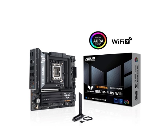 ASUS MB Sc LGA1851 TUF GAMING B860M-PLUS WIFI, Intel B860, 4xDDR5, 1xUSB4, 1xDP, 1xHDMI, WiFi, mATX