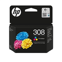 HP 308 Tri-color Original Ink Cartridge (120 pages)