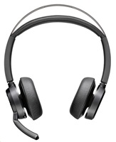 Poly Voyager Focus 2 MS Teams bezdrátová náhlavní souprava, USB-A/C adaptér, stereo