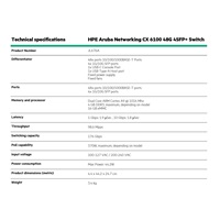 HPE Aruba Networking CX6100 48G 4SFP+ Switch