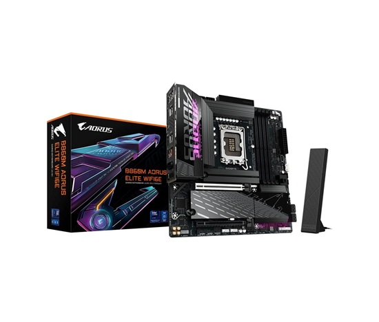 GIGABYTE MB Sc LGA1851 B860M AORUS ELITE WIFI6E, Intel B860, 4xDDR5, 1xUSB4, 1xDP, 1xHDMI, WiFi, mATX