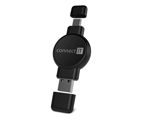 CONNECT IT Bezdrátová nabíječka WatchTravelCharge pro Apple a Samsung Watch, Černá