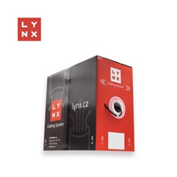 LYNX UTP kabel Cat5e, PE (Fca), celoměděný, venkovní, černý, box 305m