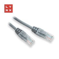 LYNX UTP patch kabel Cat5e, PVC, CCA, 15m, šedý